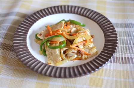 カレー風味の野菜炒め